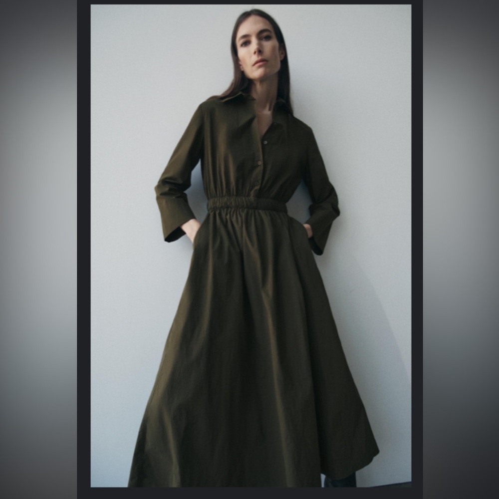Zara midi shirt dress zw collection